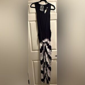 Young Fabulous & Broke Black and White Tie-Dye Maxi Dress